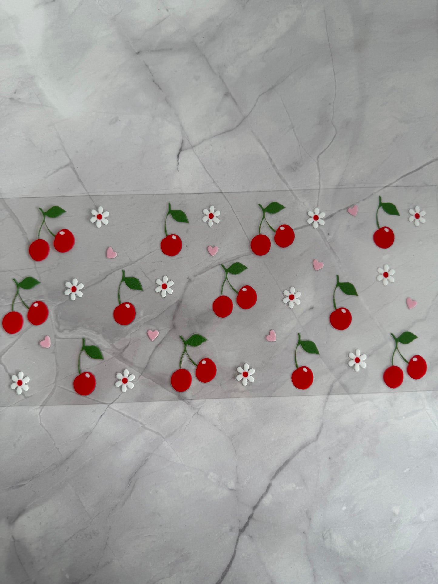 Cherries 16oz UV DTF Cup Wrap Transfer Sticker