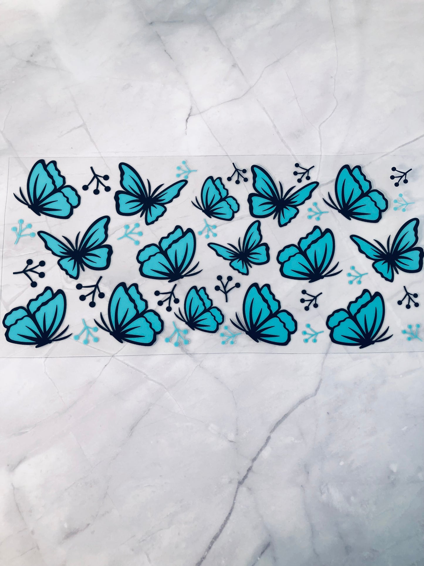 Butterflies 16oz UV DTF Cup Wrap Transfer Sticker