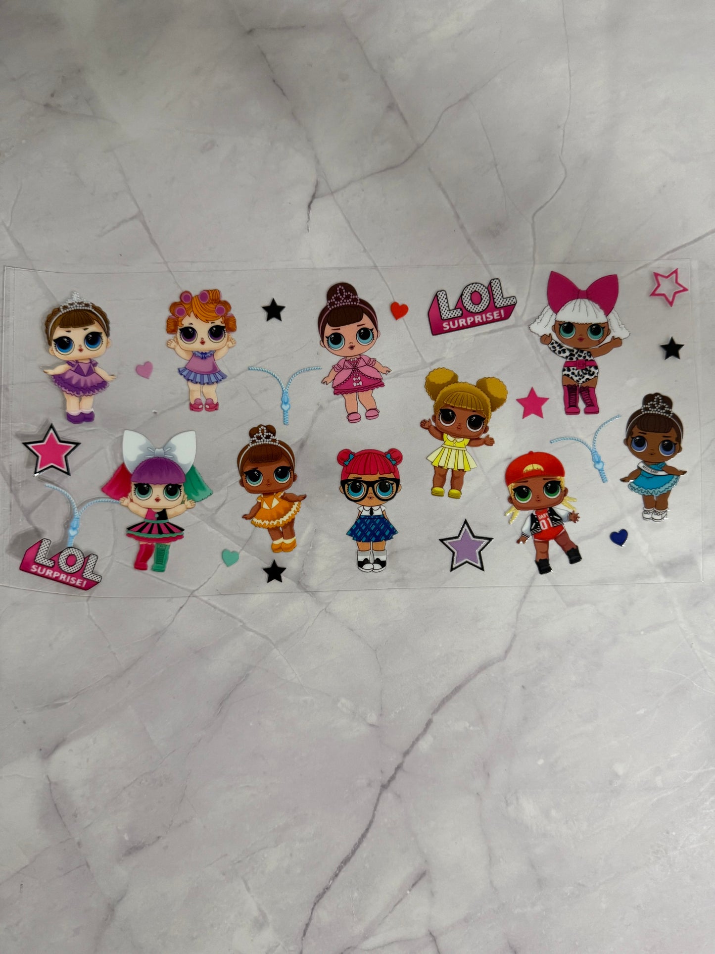 LOL 16oz UV DTF Cup Wrap Transfer Sticker