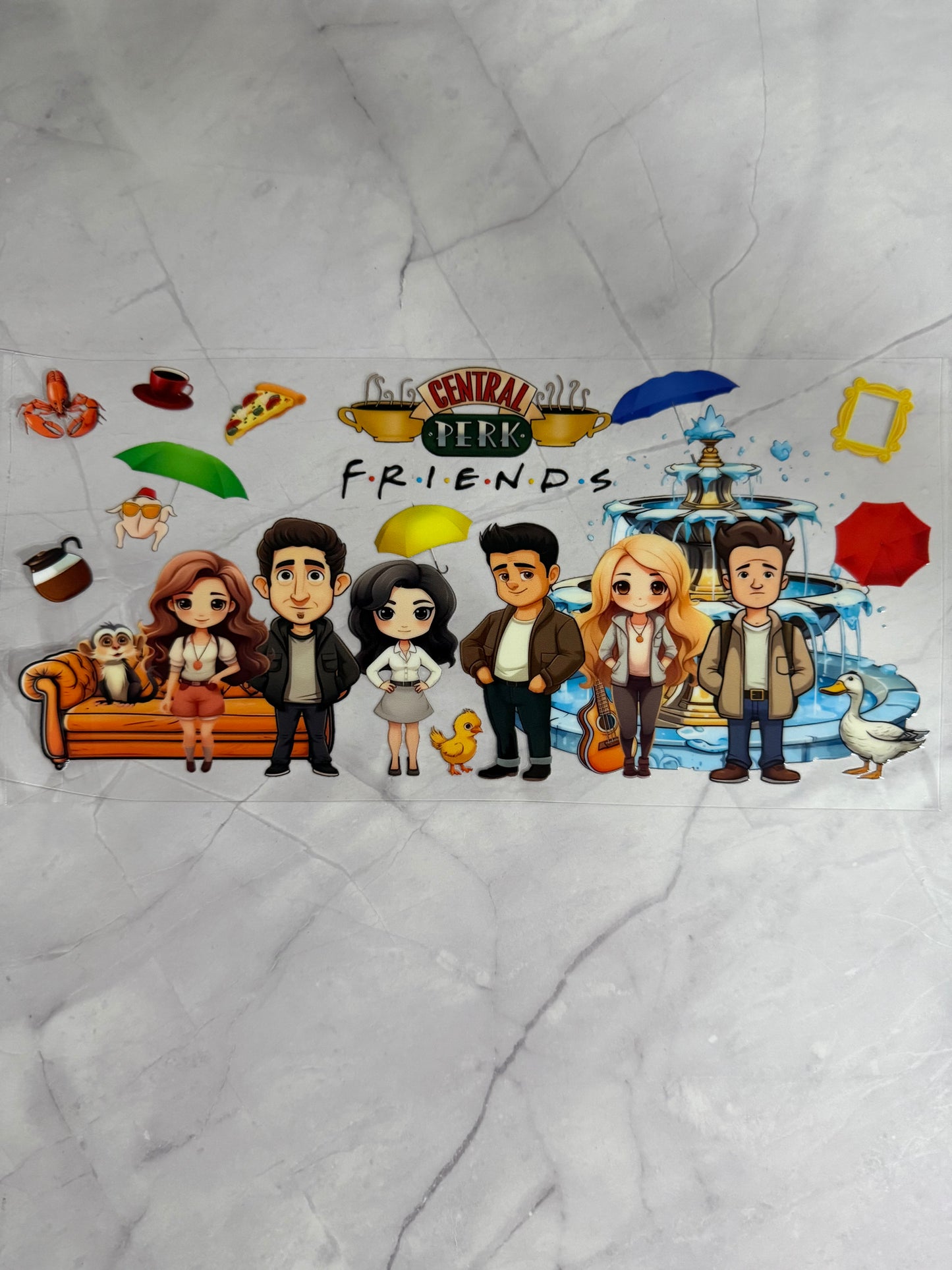 Friends 16oz UV DTF Cup Wrap Transfer Sticker