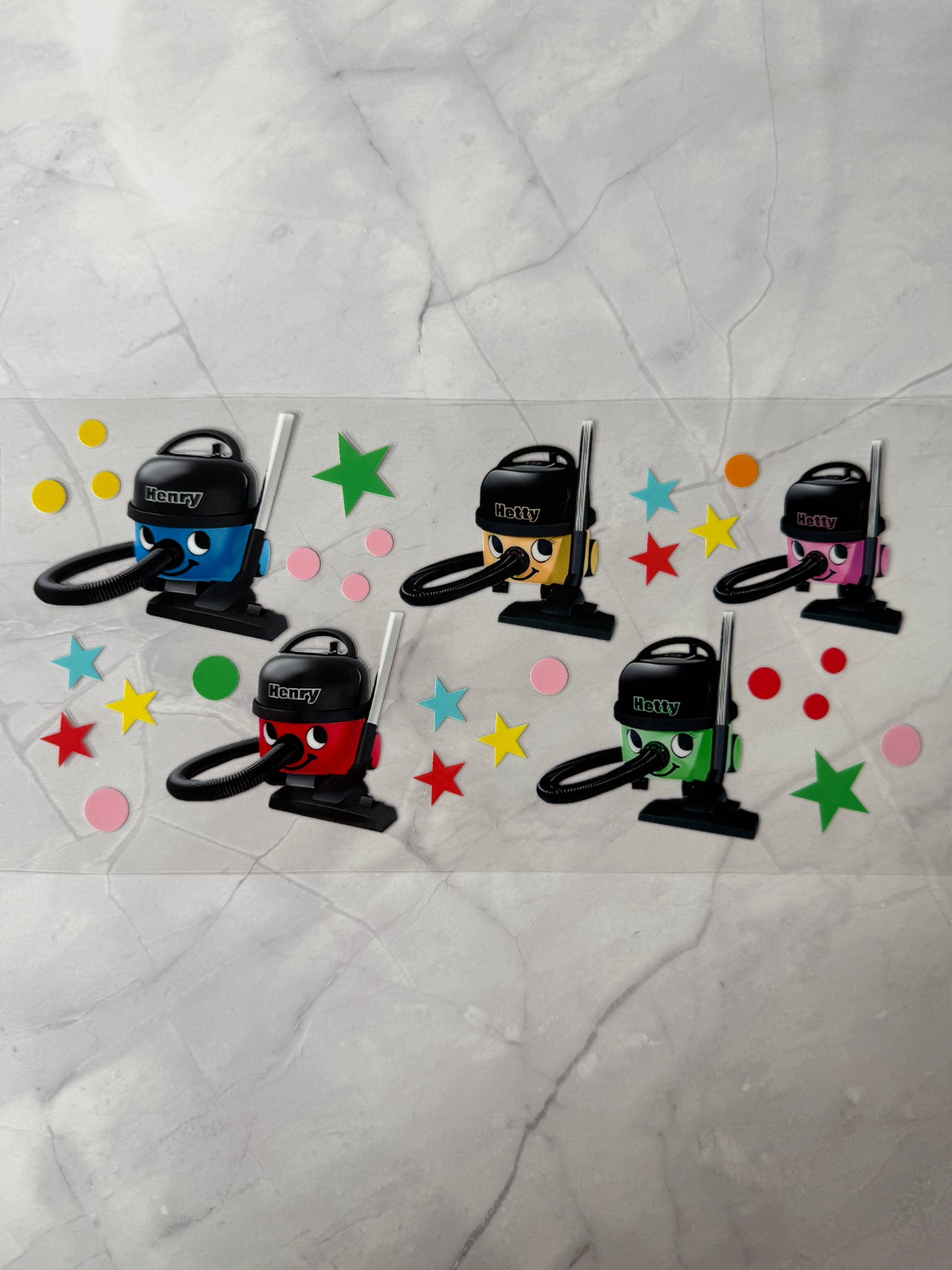 Henry Hoover 16oz UV DTF Cup Wrap Transfer Sticker