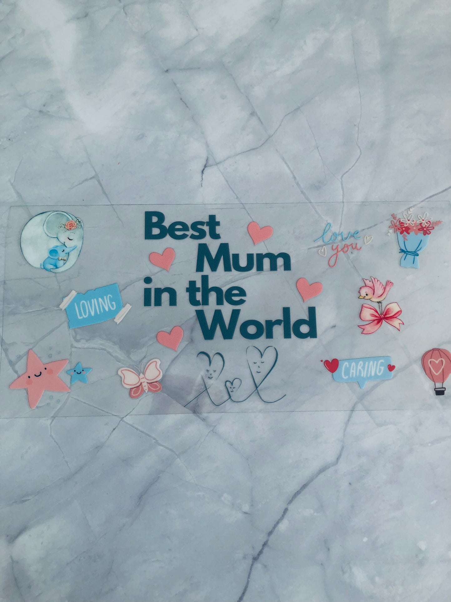 Best mum 16oz UV DTF Cup Wrap Transfer Sticker