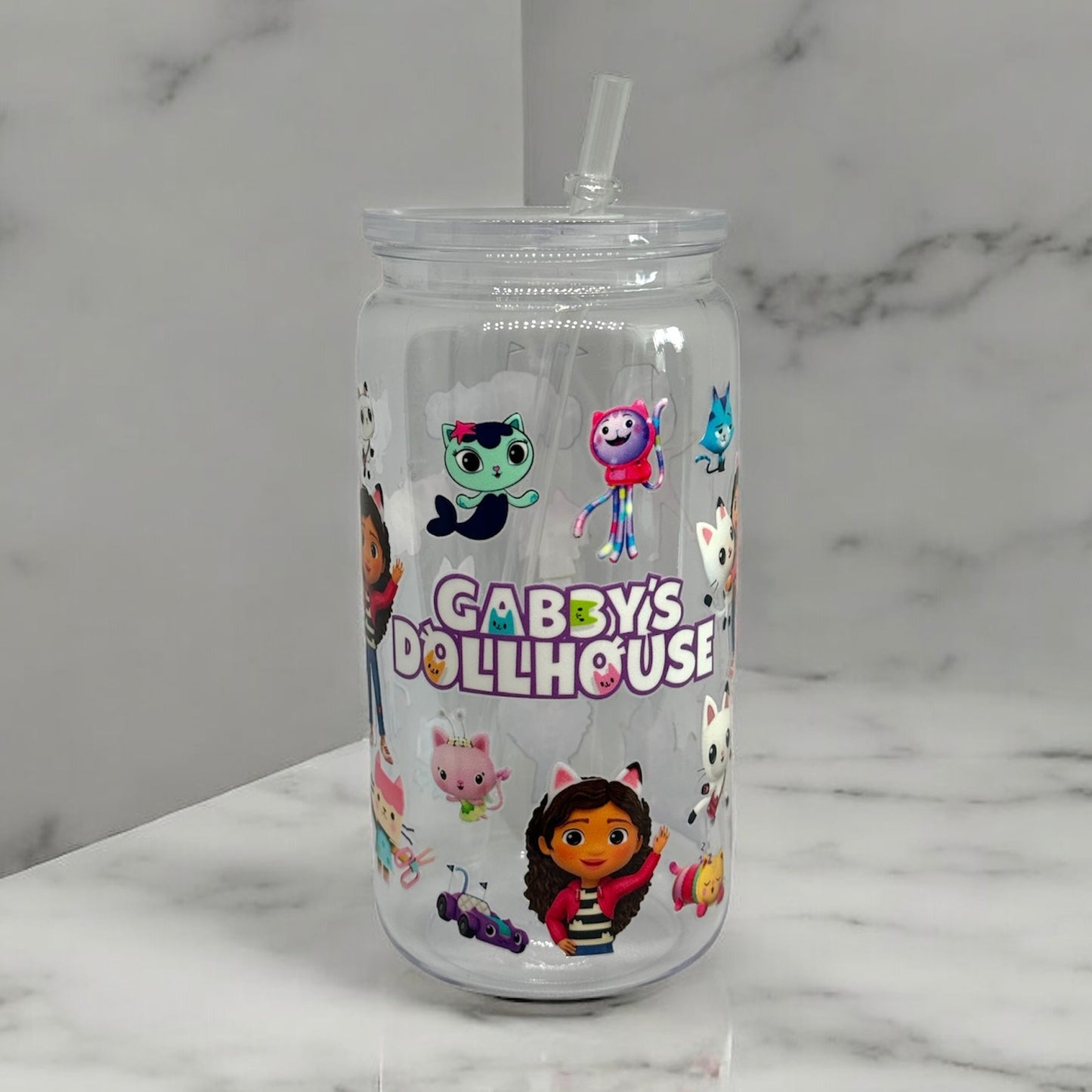 Gabby’s Dollhouse Cup with straw