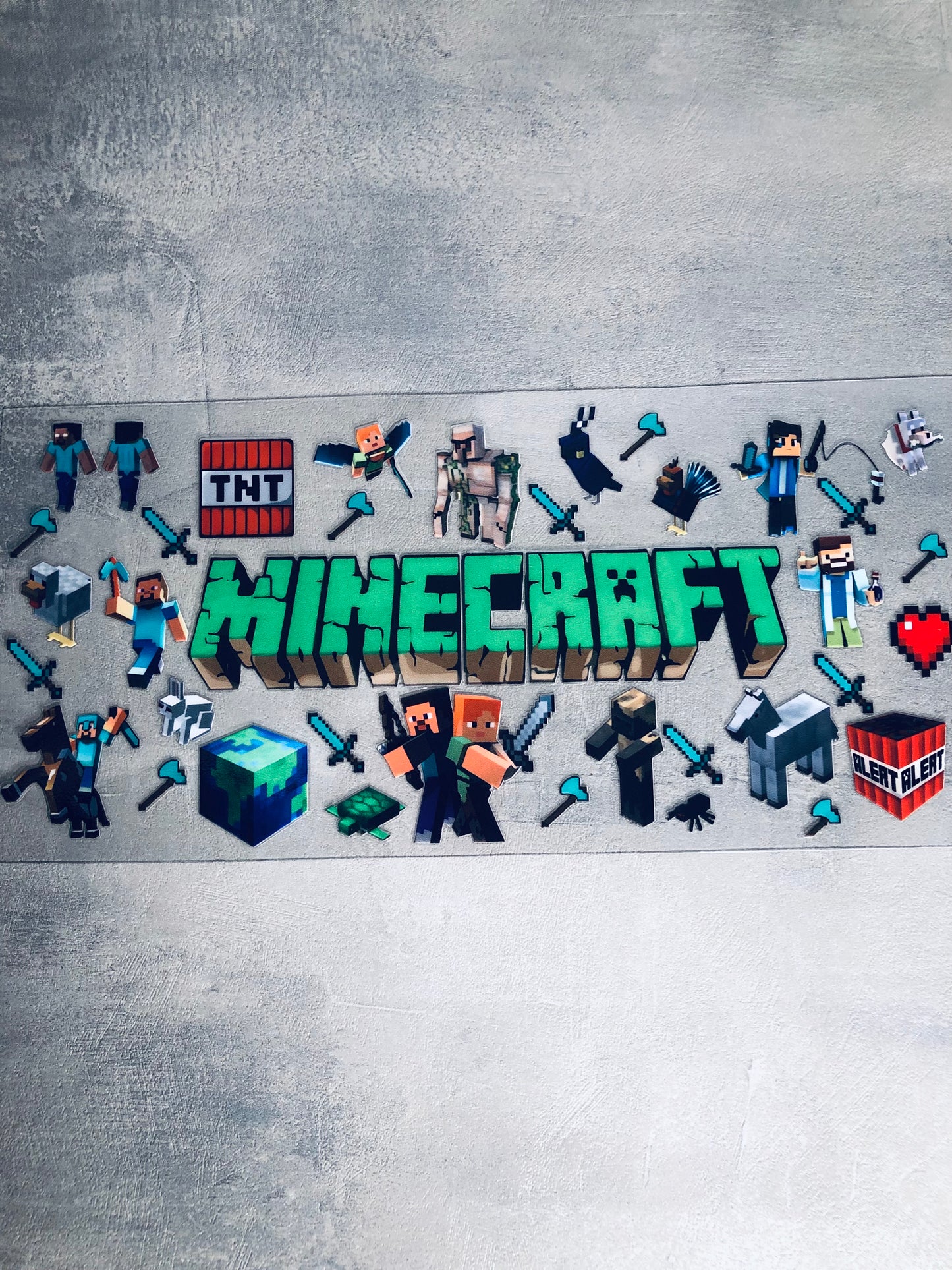 Minecraft 16oz UV DTF Cup Wrap Transfer Sticker