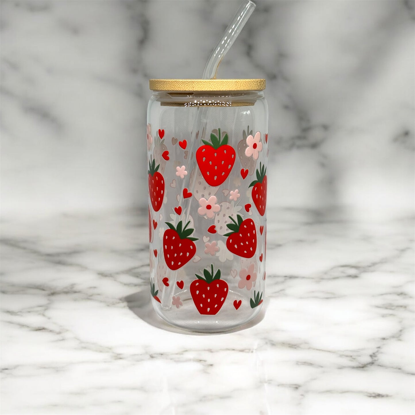 Strawberry Cup with Straw🍓