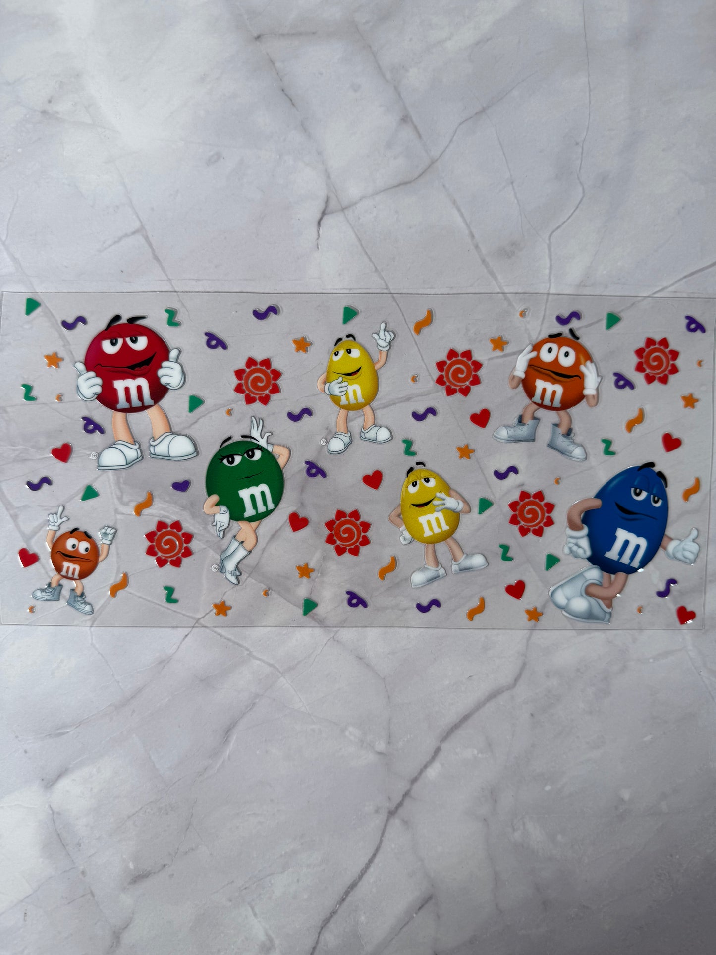 M&Ms 16oz uv DTF