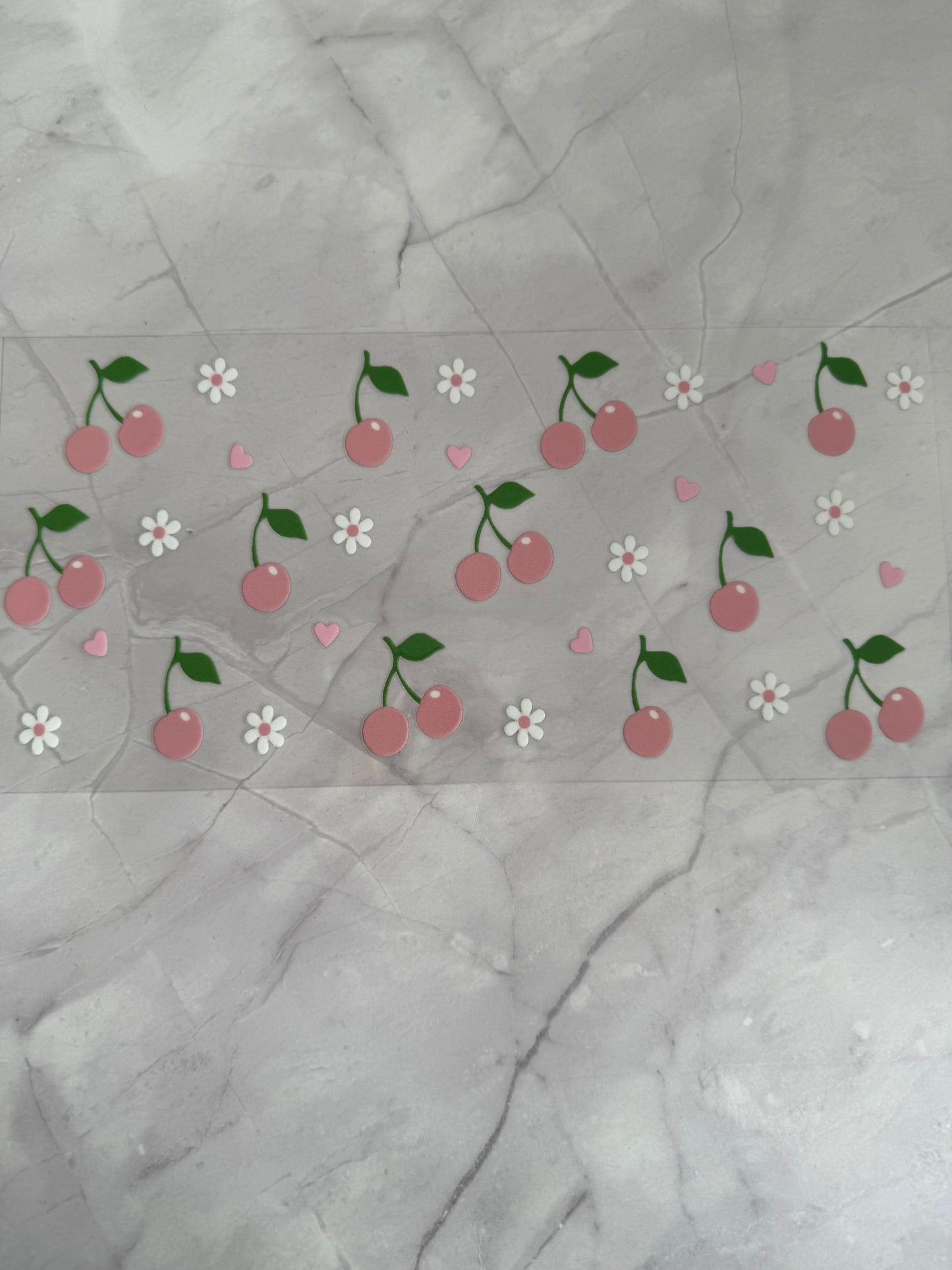 Cherries 16oz UV DTF Cup Wrap Transfer Sticker