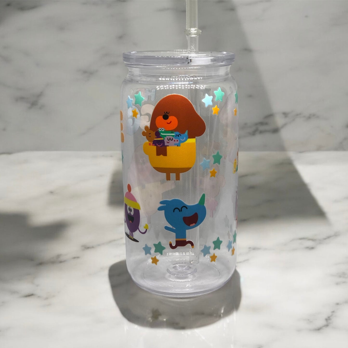 Hey Duggee Plastic Tumbler Cup Libbey Can with Straw