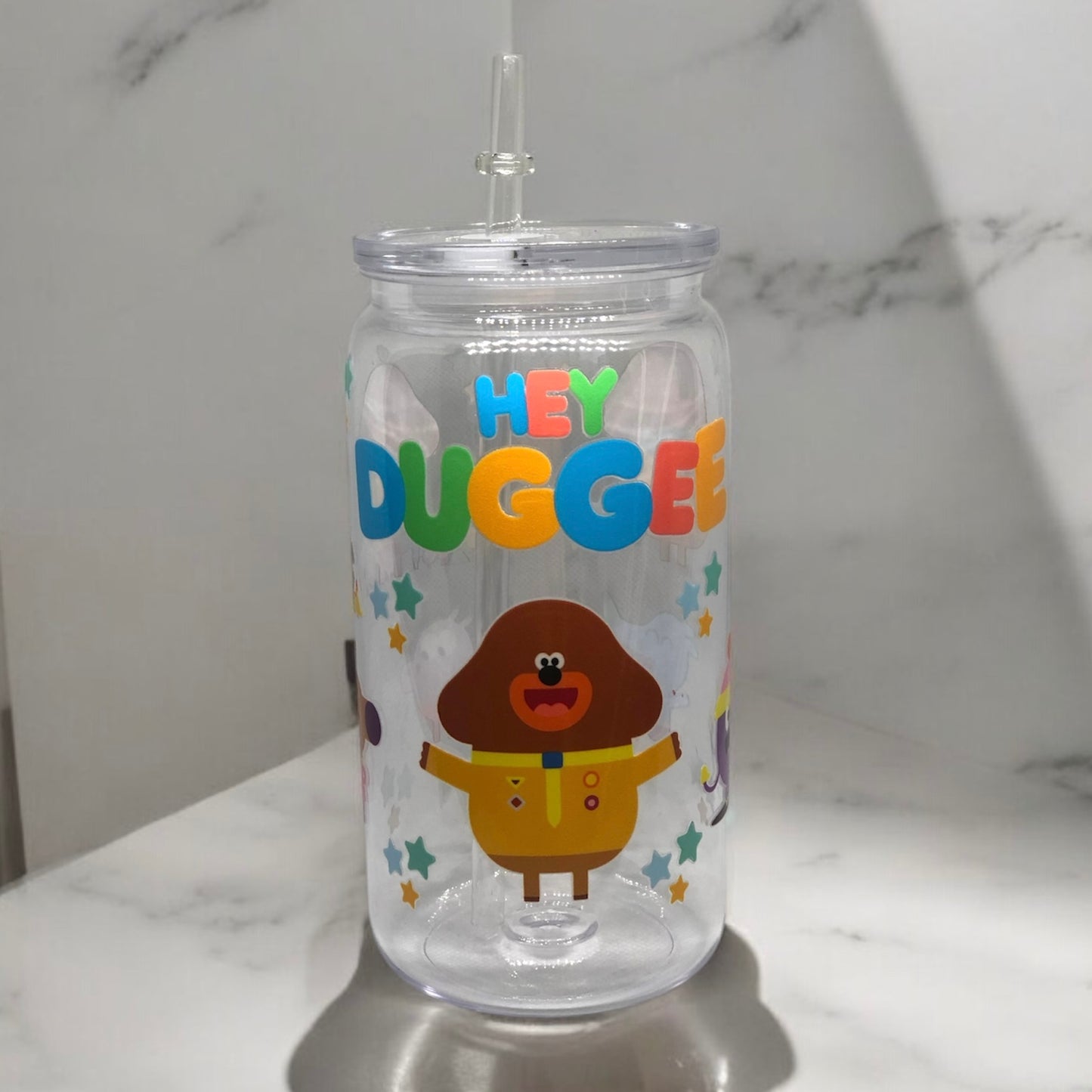 Hey Duggee Plastic Tumbler Cup Libbey Can with Straw