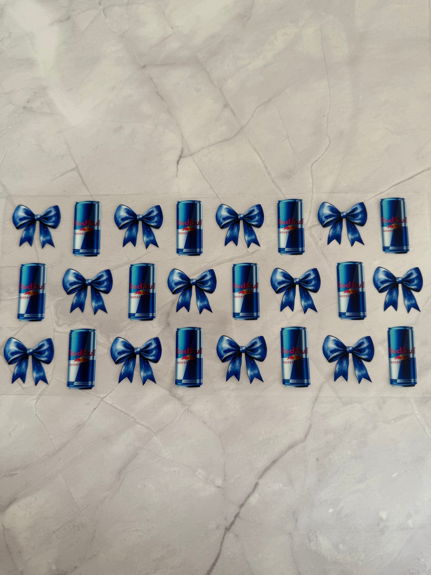 Red bull 16oz UV DTF Cup Wrap Transfer Sticker