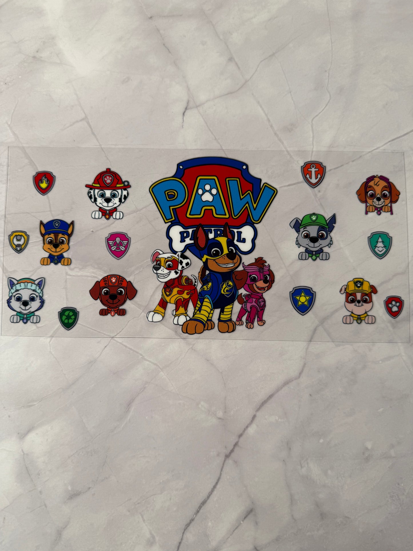 Paw Patrol 16oz UV DTF Cup Wrap Transfer Sticker