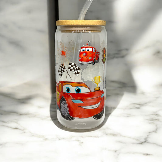 Cars 16oz Cup with Lid and Straw