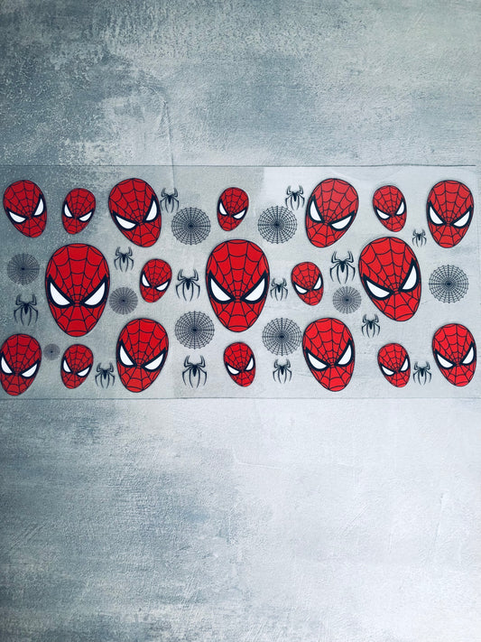 Spiderman 16oz UV DTF Cup Wrap Transfer Sticker