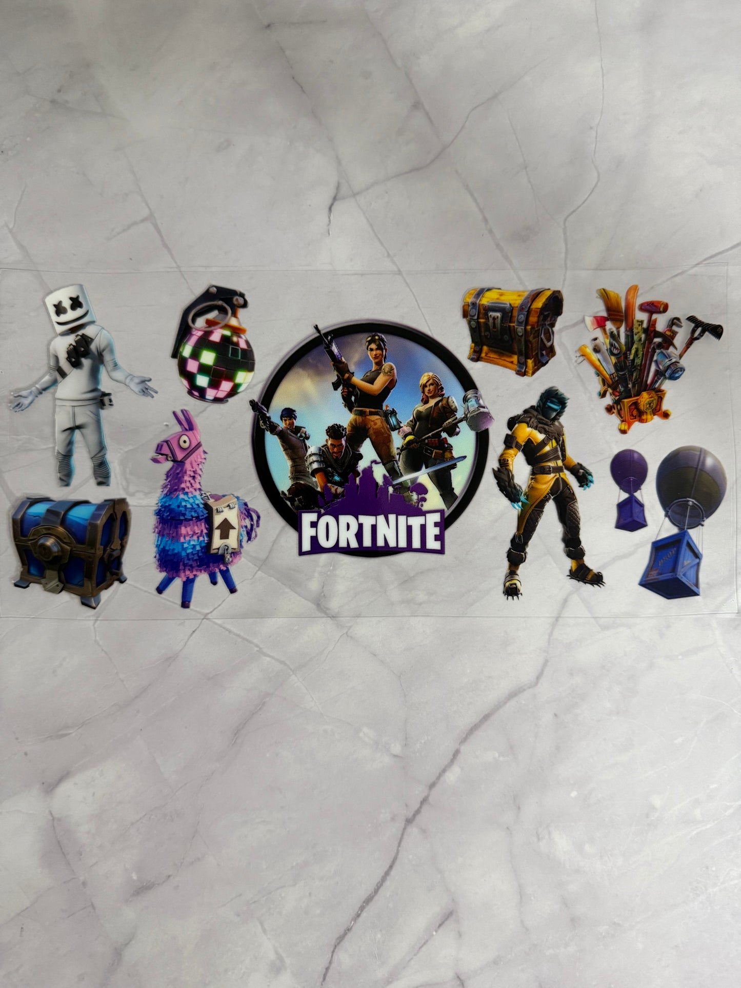Fortnite 16oz UV DTF Cup Wrap Transfer Sticker