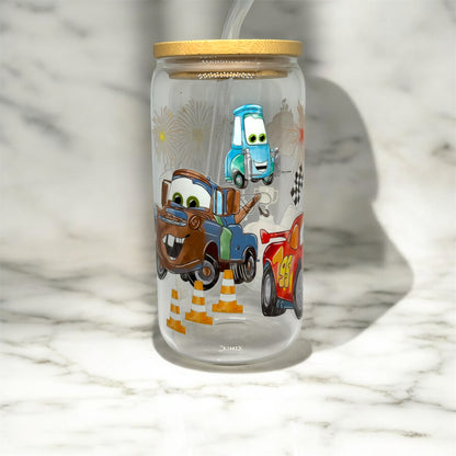 Cars 16oz Cup with Lid and Straw