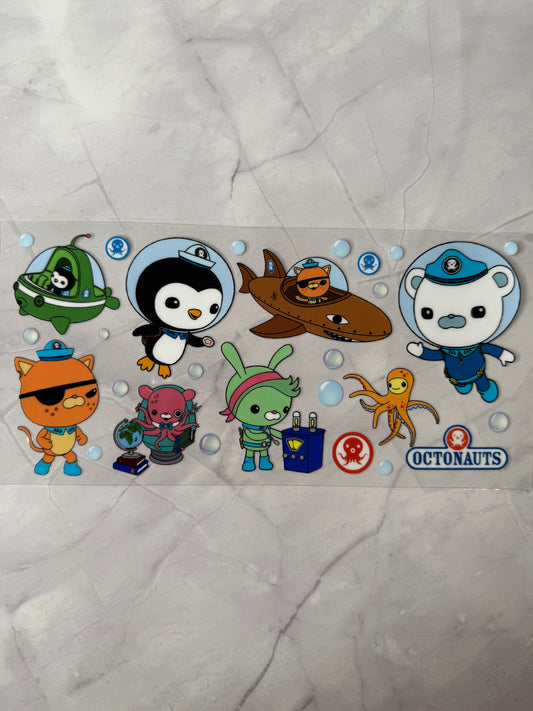 Octonauts 16oz UV DTF Cup Wrap Transfer Sticker