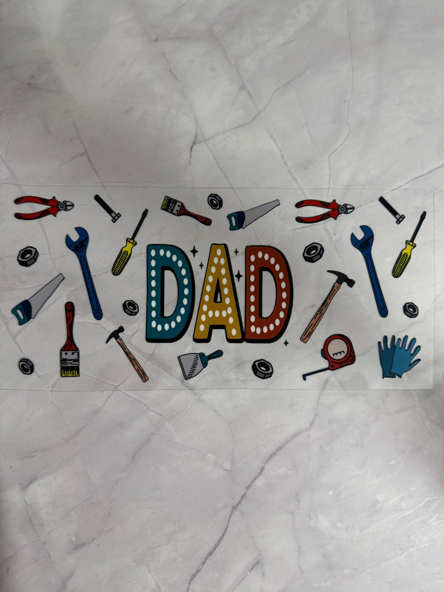 Dad 16oz UV DTF Cup Wrap Transfer Sticker