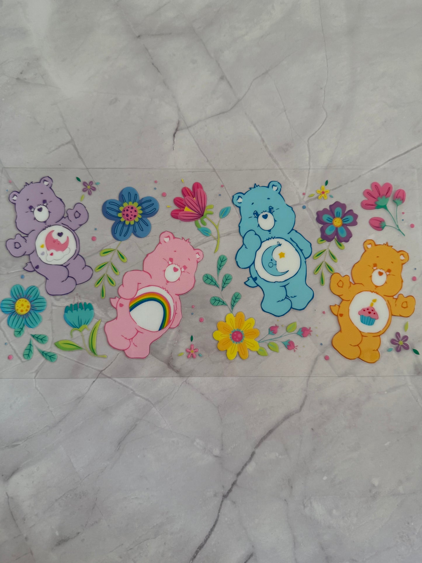 Care Bears 16oz UV DTF Cup Wrap Transfer Sticker