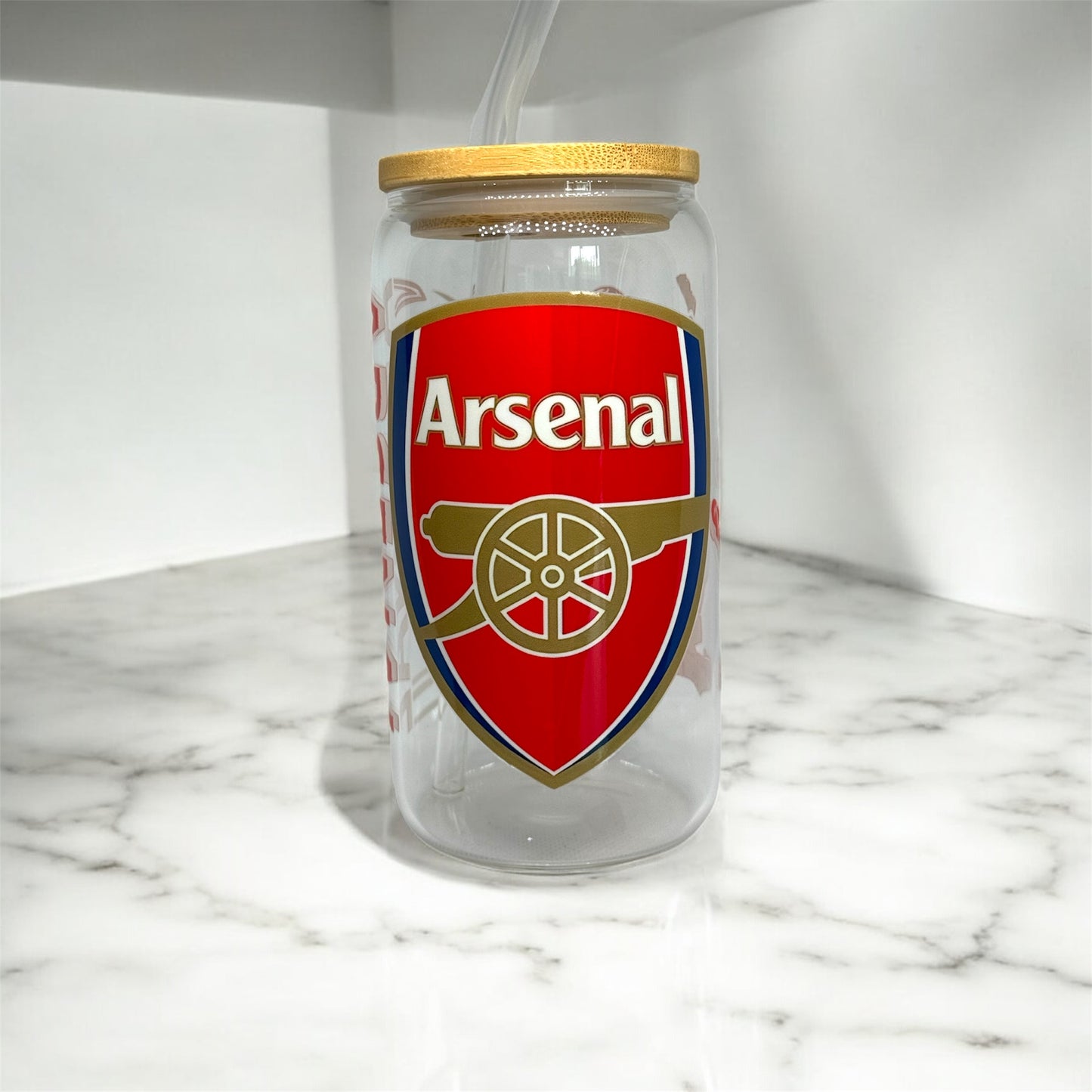 Arsenal 16oz Cup with Lid and Straw