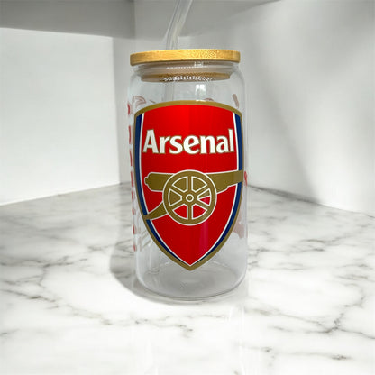 Arsenal 16oz Cup with Lid and Straw