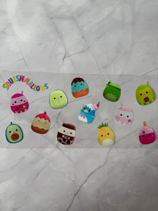 Squishmallow 16oz UV DTF Cup Wrap Transfer Sticker