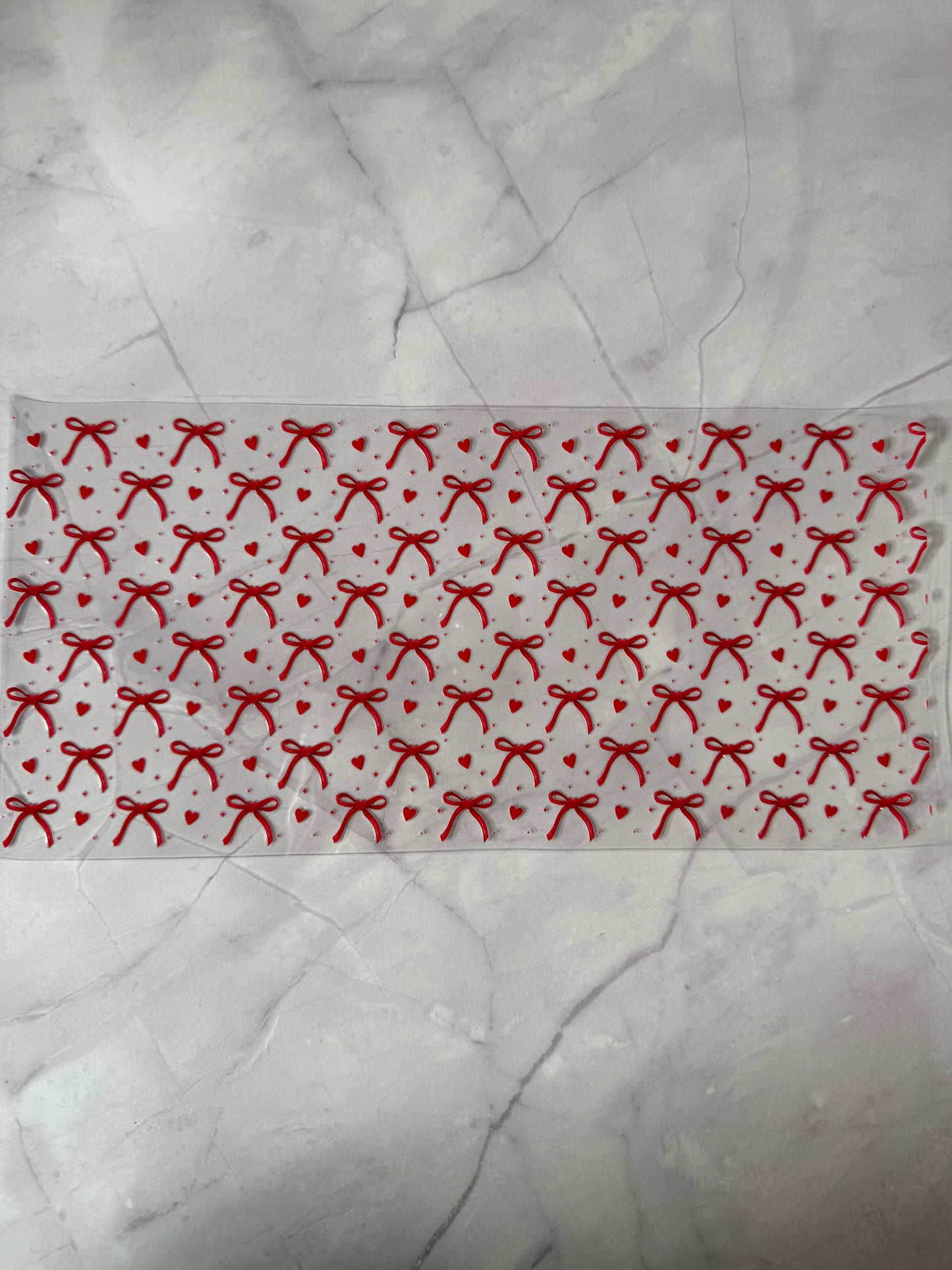 Red bows 16oz UVDTF