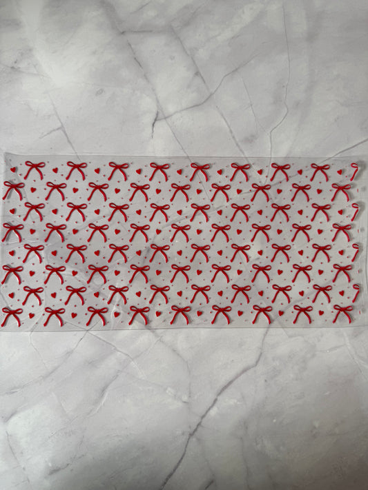 Red bows 16oz UVDTF