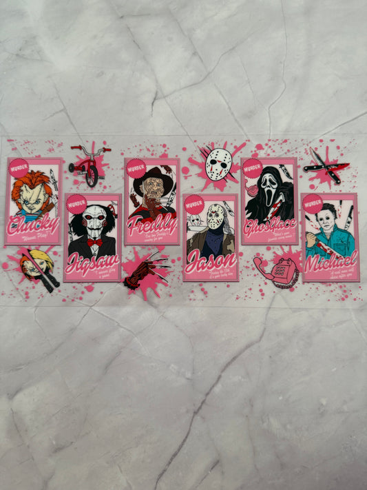 Horror 16oz UV DTF Cup Wrap Transfer Sticker