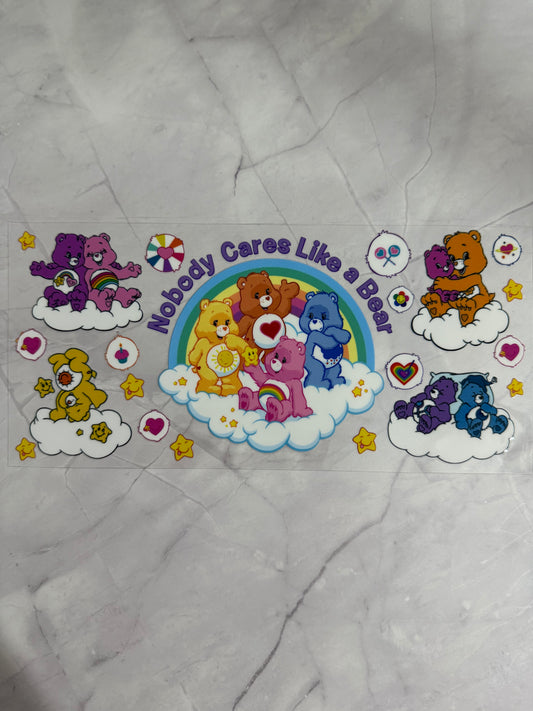 Care Bears 16oz UV DTF Cup Wrap Transfer Sticker