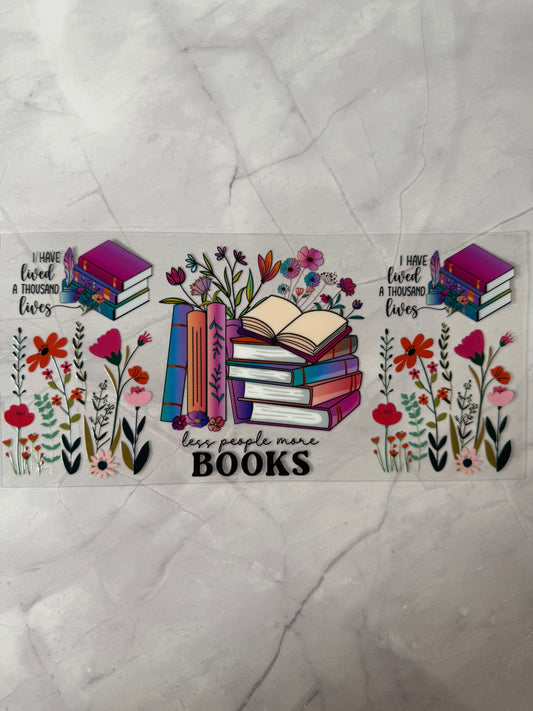 Books 16oz UV DTF Cup Wrap Transfer Sticker