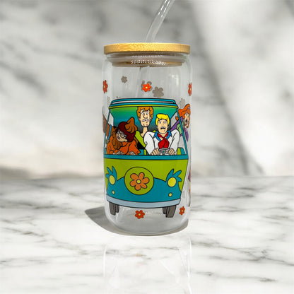 Scooby Doo 16oz Glass Cup With Straw