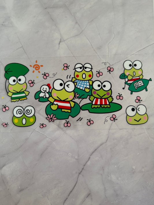 Keroppi 16oz UV DTF Cup Wrap Transfer Sticker