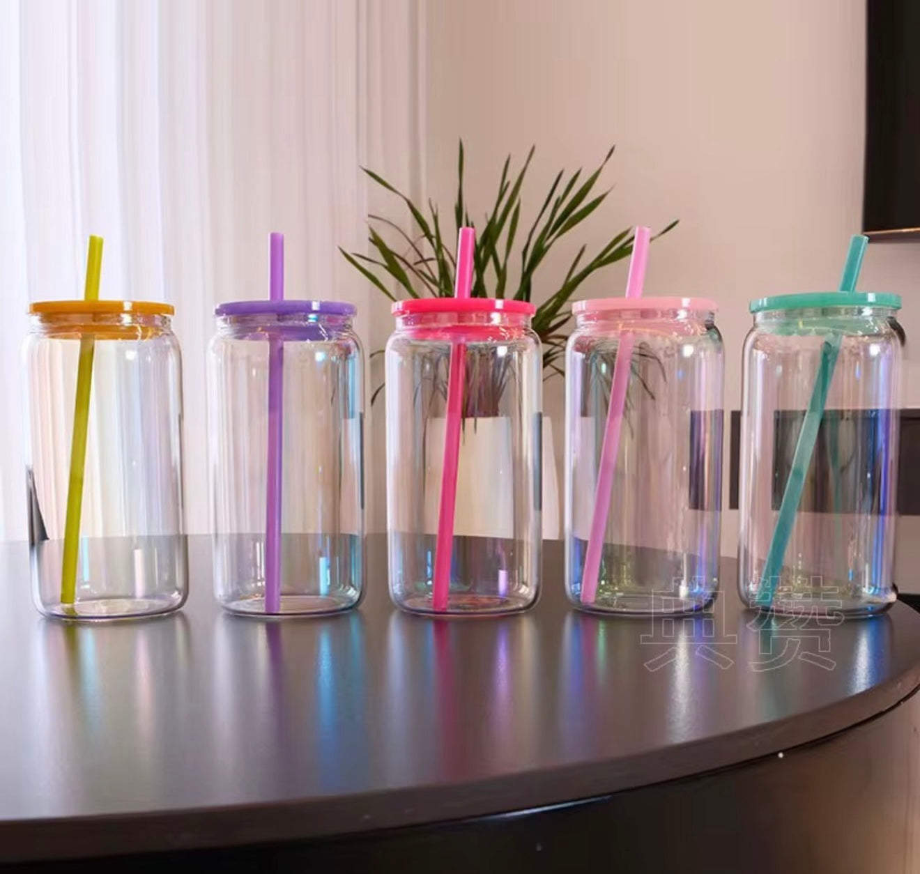 16oz iridescent Shimmer Glass Libbey Cans