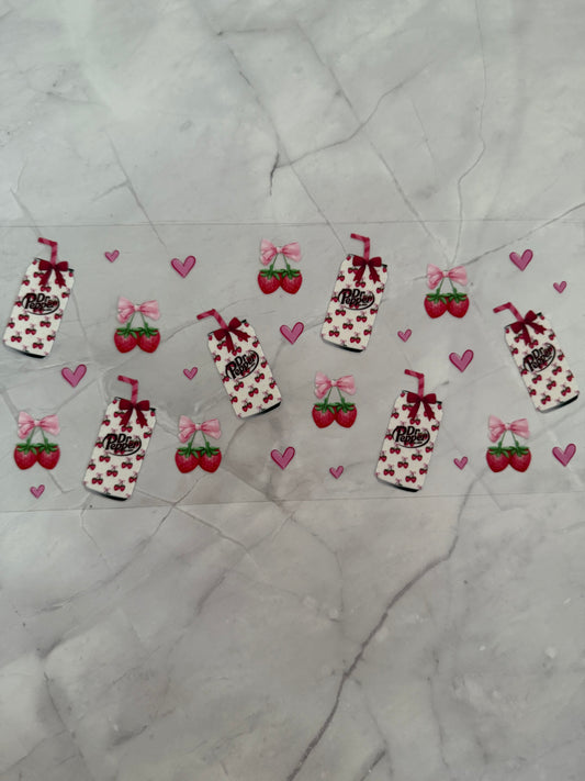 Dr Pepper 16oz UV DTF Cup Wrap Transfer Sticker