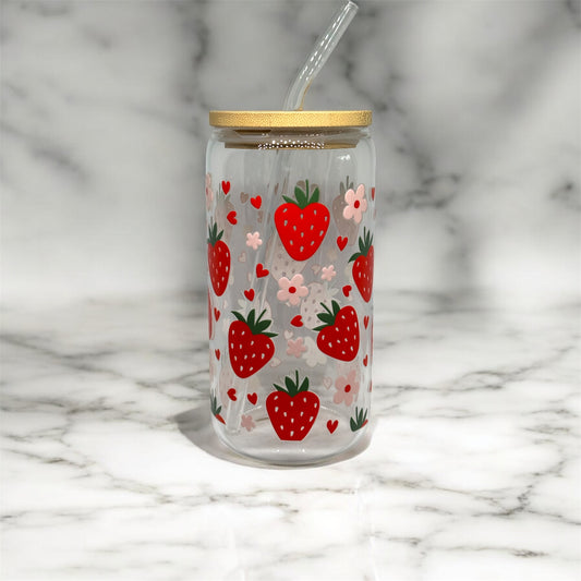 Strawberry Cup with Straw🍓
