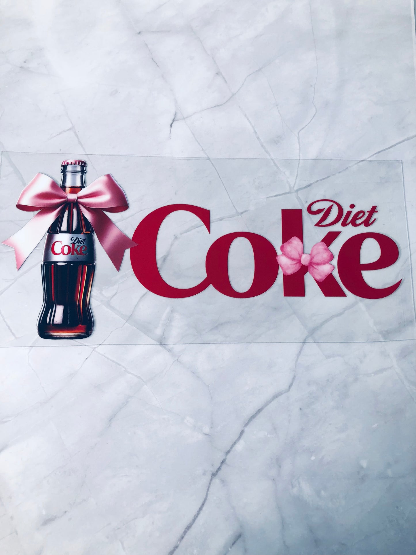 Diet Coke 16oz UV DTF Cup Wrap Transfer Sticker