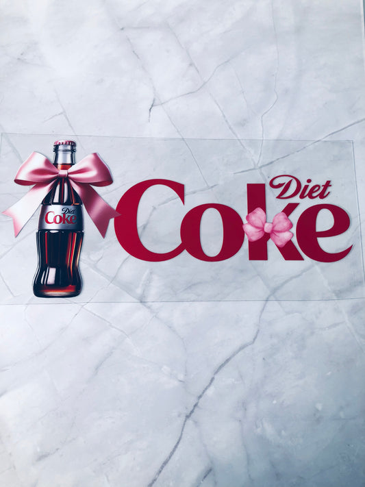 Diet Coke 16oz UV DTF Cup Wrap Transfer Sticker