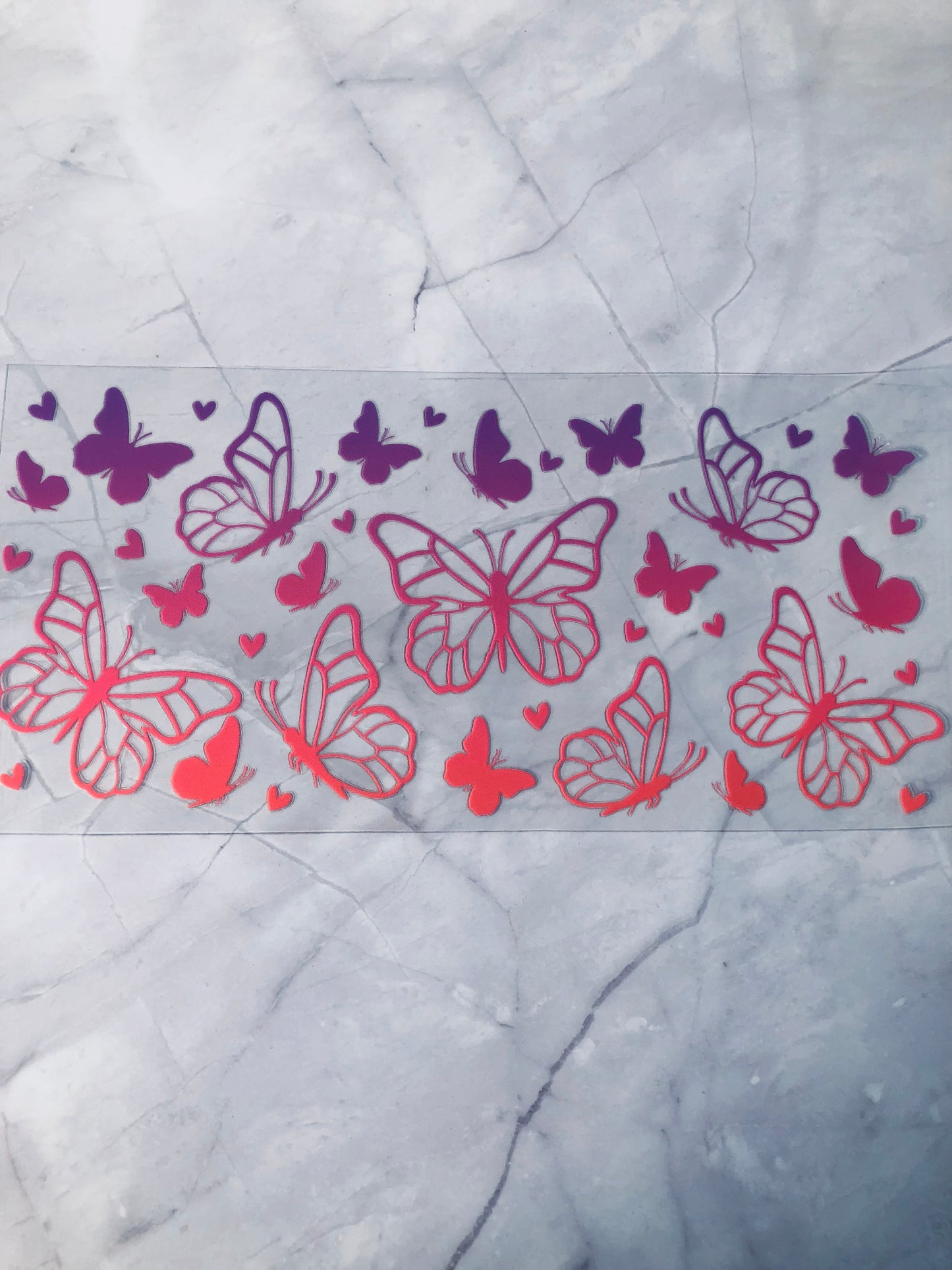 Butterflies 16oz UV DTF Cup Wrap Transfer Sticker