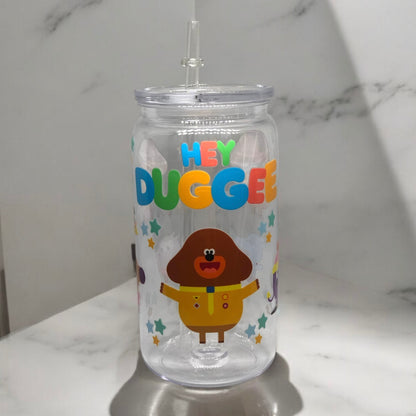 Hey Duggee Plastic Tumbler Cup Libbey Can with Straw