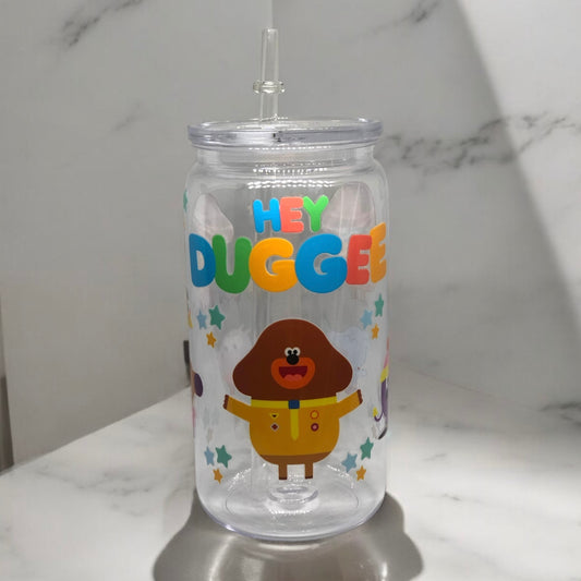 Hey Duggee Plastic Tumbler Cup Libbey Can with Straw
