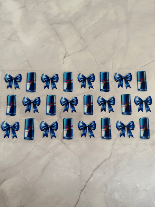 Red bull 16oz UV DTF Cup Wrap Transfer Sticker