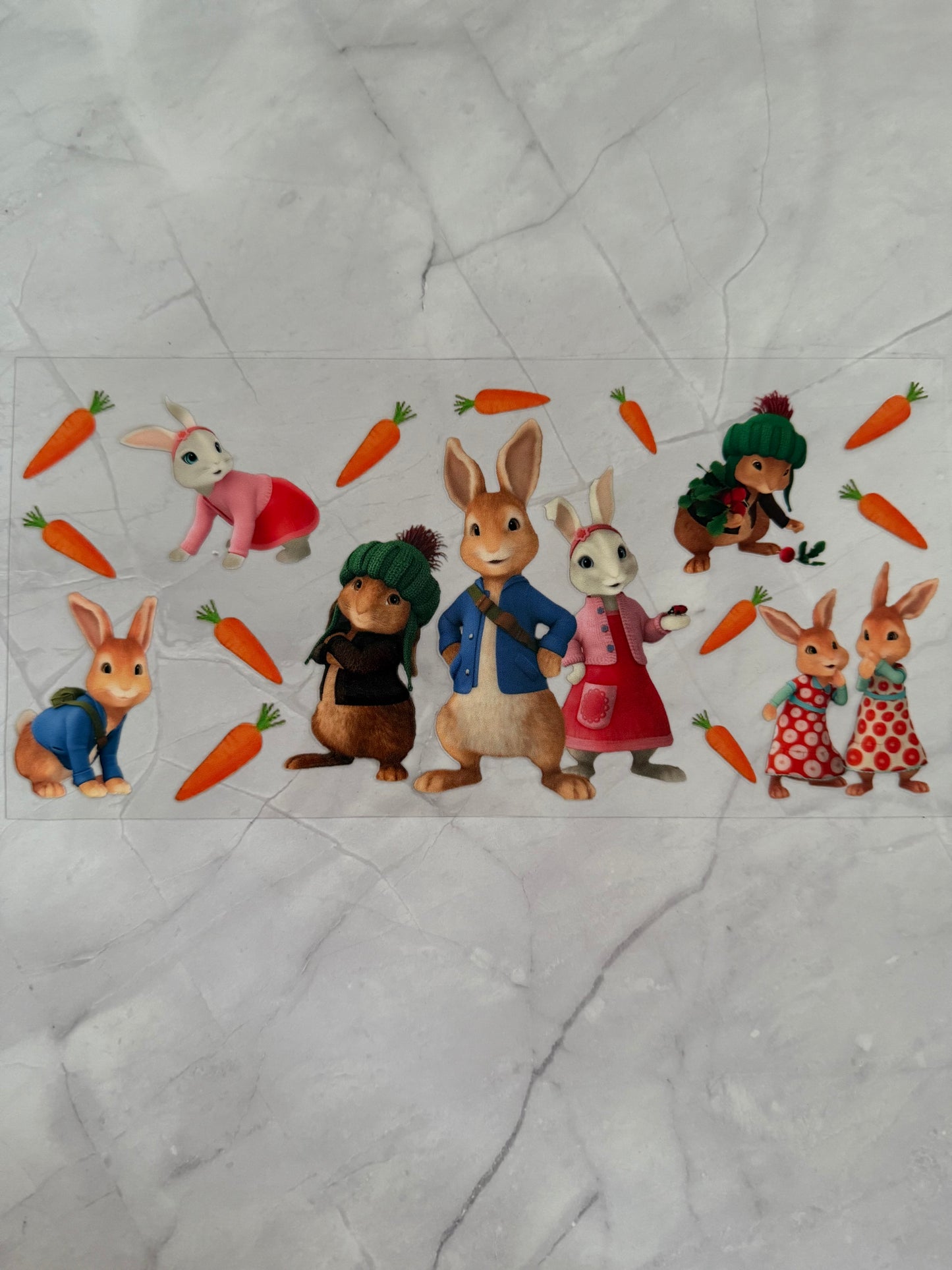 Peter Rabbit 16oz UV DTF Cup Wrap Transfer Sticker