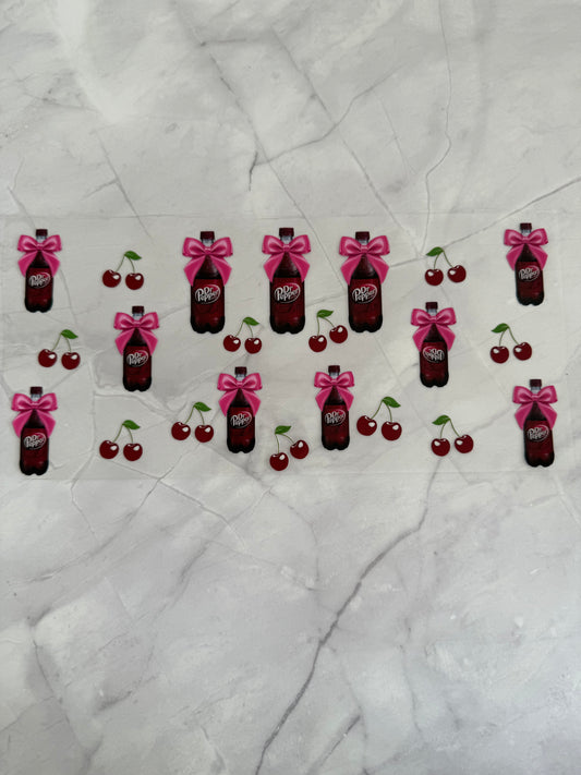 Dr Pepper 16oz UV DTF Cup Wrap Transfer Sticker